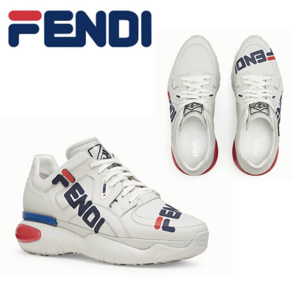 フェンディ スニーカー コピー FILA x フェンディ Low-Top Sneakers White 7E1199A62EF15FK